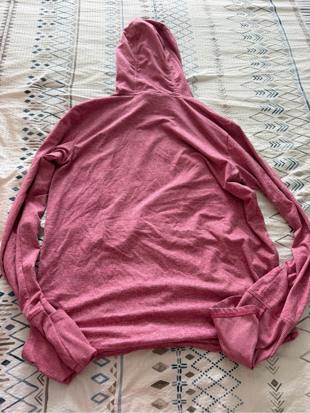 Athleta Girls Pink Lightweight Hooded Pullover - Picture 4 of 5